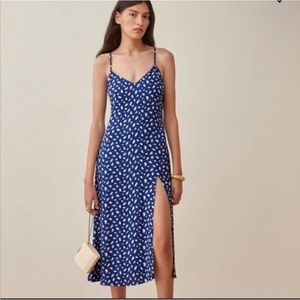 Reformation Crimini midi dress in Moray- size 6